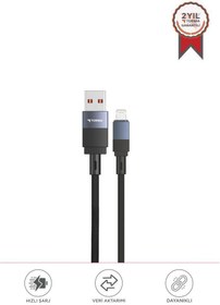 Resim Torima U18 Siyah USB İle Lightning Şarj ve Data Kablosu 