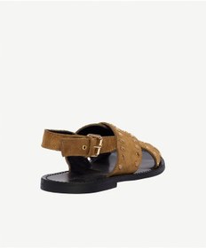 Resim Yargıcı Çapraz Bantlı Trock Detaylı Deri Sandalet 26ykay4001x 013 Camel 