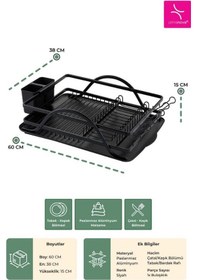 Resim Bianka Paslanmaz Alüminyum Bulaşıklık - Siyah Siyah 