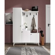 Resim Merlin Mobilya Kardelen 9 Bölmeli Askılıklı Portmanto 