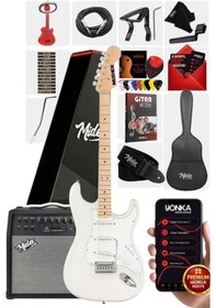 Resim Midex Rph-30wh-50amp Maple Klavye Sss 50w Amfili Elektro Gitar Seti 