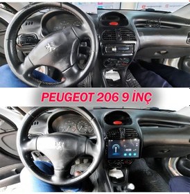 Resim Peugeot 206 1999 /2011 9 İnç 8-128 Pro Model Qled Ekran 9" 