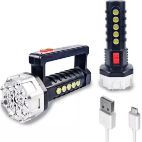 Resim Hsc Bilişim P-17 17+5 Cob Ledli Işıldak Fener 