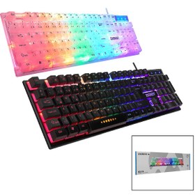 Resim EVEREST KB-24 GÖKKUŞAĞI IŞIKLI USB KABLOLU OYUNCU KLAVYE 155CM KABLO (5060) 