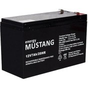 Resim 12v 7ah Amper Mustang Akü Ups Güç Kaynağı Aküsü Pilsan 