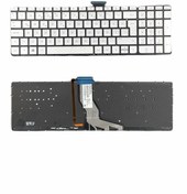 Resim Notespare Hp ile Uyumlu PK131CR1A00, PK131CR1A18, PK131CR2A00 Işıklı Klavye Gümüş Gri TR 