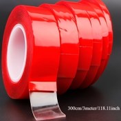 Resim 300cm Double-Sided Adhesive Tape Permanent Powerful Transparent Adhesive Sticker Tape 