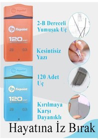 Resim Kalem Ucu 120 Li 0.7 Mm 2b 3 Paket Fixpoint Çoklu Versatil Kalem Uç Mekanik Uçlu Otomatik Kurşun Kalem Ucu 60 Mm Yumuşak 