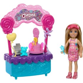 Resim Barbie Chelsea Şeker Dükkanı Oyun Seti Renkli Aksesuarlarla 10 Parça Eğlenceli Set 