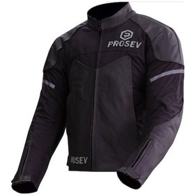 Resim Prosev 104 Black Kıng 4 Mevsim Deri Motosiklet Montu (520437832) 