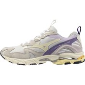 Resim Mizuno Wave Rider 10 Kadın Günlük Giyim Ayakkabısı Beyaz / Mor 
