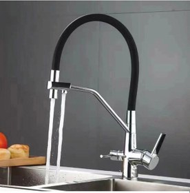 Resim Boheme Fleko Krom Esnek Borulu Arıtmalı 3girişli Evye Bataryası Inox 