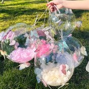 Resim 5/10 adet Renkli 3D Kelebek Şeffaf Bobo Balonlar Gül Yaprakları ile - Karışık Renkler, Plastik Malzeme - Doğum Günü Partileri, Düğünler, Duşlar, Yıldönümleri, Sevgililer Günü, Açık Hava Fotoğraf Çekimleri & Daha Fazlası için Mükemmel, Etkinlik Aksesuarları | Kelebek Teması | Plastik Balonlar 