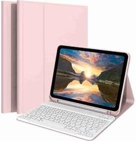 Resim Galaxy Tab A9 Plus Uyumlu X210/X215/X216/X218 Klavyeli Tablet Kılıfı Pembe 