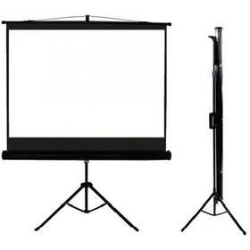 Resim Codegen Tx-18 Trıpod Projeksiyon Perdesi 180x180 Arkası Siyah Fonlu - Taşınabilir Ayaklı Model 