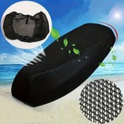 Resim 1 adet Scooter ve Motosiklet Koltuk Kılıfı - Kalın Nefes Alabilen File, Dayanıklı Güneş Koruma Pedli ile Güvenlik Kayışları, Rahat Sürüş, Dış Mekan Yastığı | Modaya Uygun Araç Aksesuarı | Güçlendirilmiş Dikiş 
