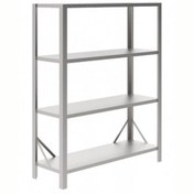 Resim Professional Paslanmaz Çelik Düz Etejer Seti, 4 Raflı, 1570 Mm NSC1570 