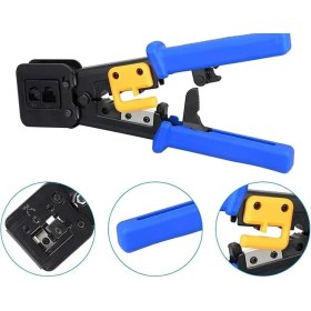 Resim Derwell Yeni Nesil RJ45 Pense RJ12 R J45 Sıkma Makaslı Network Ağ Pense Ez RJ45 Crimper 8p 6p Ethernet Utp Internet Jak Çakma Pensesi 