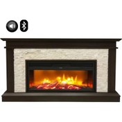Resim Dlc 1162KHV 1800W Kahve Bluetooth ve Ses Efektli Elektrikli Şömine 