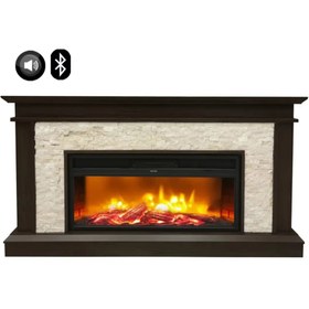 Resim Dlc 1162KHV 1800W Kahve Bluetooth ve Ses Efektli Elektrikli Şömine 
