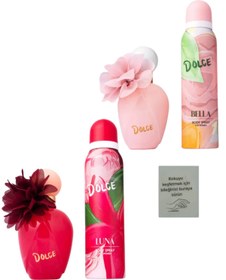 Resim Dolce Luna Edt 100 Ml, Deodorant 150 ml + Bella Edt 100 Ml, Deodorant 150 ml+ koku kartı hediye 