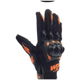 Resim Cherish Qualife Motorsiklet Eldiveni - Turuncu Renk, Rahat Ve Güvenli Sürüş İçin, Model: Mcs-17 Beyaz - Turuncu 