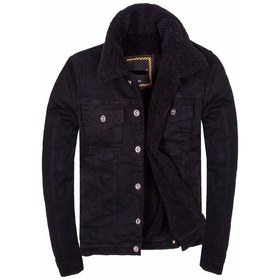 Resim Oliggopol Blue Fashion Içi Kürklü Slim Fit Erkek Kot Ceket(350531814) 