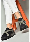 Resim Fox Shoes S602590004 Siyah Kumaş Kadın Spor Ayakkabı Sneakers Siyah 