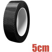 Resim 5cm-10 M-1/3/5/7/10 M Karbon Fiber Koruyucu Şerit Etiket matik Tampon Kapı Eşiği Koruma Anti-adım Araba Dekorasyon Bant 