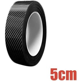 Resim 5cm-10 M-1/3/5/7/10 M Karbon Fiber Koruyucu Şerit Etiket matik Tampon Kapı Eşiği Koruma Anti-adım Araba Dekorasyon Bant 