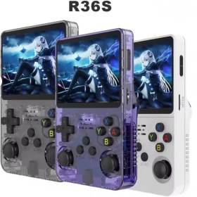 Resim Azurtech R36S Oyun Konsolu El Atarisi Arkos Işletim Sistemi 64 GB Hafıza 21.000 Oyun 3.5 Inch Ekran 