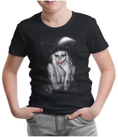 Resim Lady Gaga Siyah Çocuk Tshirt 