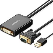 Resim VGA USB To DVI-D 24+1 Dişi Görüntü Aktarma Kablosu Ugreen