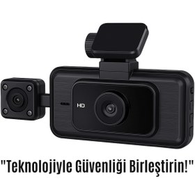 Resim SMAYLİNG Çift Kameralı Araç Kamerası Full HD 1080P | G-Sensör, Gece Görüş, 120° Geniş Açı, Döngüsel Kayıt 