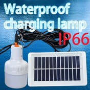 Resim Su geçirmez Güneş ve USB Şarj Edilebilir LED Kamp Feneri - Taşınabilir Acil Durum Işığı ile Ayarlanabilir Parlaklık, IP65 Derecelendirmeli, Krem Beyaz, Dış Maceralar ve Cihazları Şarj Etmek İçin İdeal, Güneşli Kamp Işıkları 