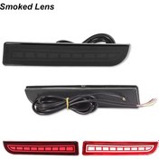 Resim Mitsubishi Lancer Outlander Evolution X İçin Kırmızı Led Arka Tampon Reflektör Smoked Lens C Smoked Lens C 