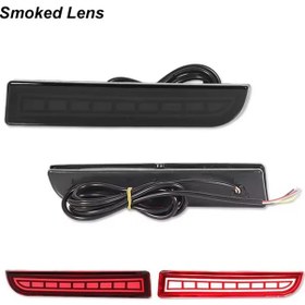 Resim Mitsubishi Lancer Outlander Evolution X İçin Kırmızı Led Arka Tampon Reflektör Smoked Lens C Smoked Lens C 