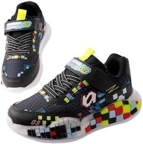 Resim Muggo BLOCK Renkli Blok Tabanlı Cırtlı ve Bağcıklı Çocuk Sneaker Spor Ayakkabı 