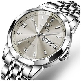 Resim Fastbuy Olevs 9998 Erkekler Elmas Yüz Kuvars Saat - Su Geçirmez, Gri Gümüş, Çok Renkli Model Çok Renkli 