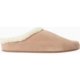 Resim Camp Jeffrey Campbell Kadın Süet Ve Shearling Astarlı Sabo Terlik, Rahat Günlük Tasarım Bej 