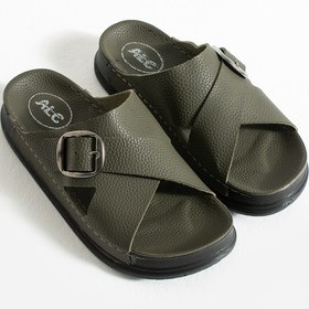 Resim birrbazaar Erkek Ortopedik Hafif Yüksek Esnek Rahat Taban Dikişli Deri (SUNİ) Şık Ev Dışarı Erkek Terliği 