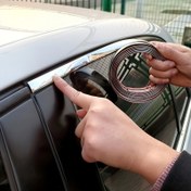 Resim 6mm Krom Trim Şeridi - Kendinden Yapışkanlı, UV Dirençli, Çizik Geçirmez, PVC Malzeme, Araba Camları, Çamurluk ve Dış Dekor için İdeal, Araba Cam Trim|Modern Araba Aksesuarı|Pvcdurable Trim, Araba için Krom Trim 