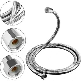 Resim Storemax 200 cm Paslanmaz Çelik Çift Kenetli Uzun Duş Spirali/patlamaya Dayanımlı Banyo Hortumu (Her Duş Başlığı ile Uyumludur) 