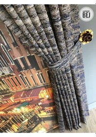 Resim Fon Perde Taç Marka Dipro Desen Jakarlı Ultra Gramajlı 