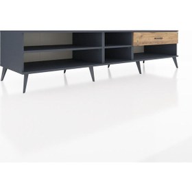 Resim Kronos Tv Ünitesi 2 Raflı Tek Çekmeceli 220x59x51 Antrasit-antrasit/çam Antrasıt/atlas Çam - Antrasıt 