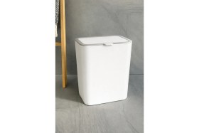 Resim Flip 6 Lt Banyo Mutfak Tezgah Üstü Çöp Kovası Beyaz 