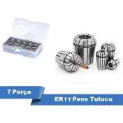 Resim Tutex ER11 Cnc Freze Torna Takım Tutucu Pens Seti 7 Parça 