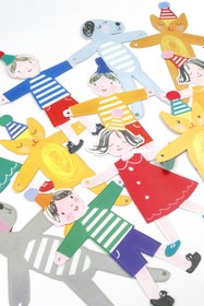 Resim Çok Renkli Hayvan ve Çocuk Figürlü Banner - Çok Renkli / Tek Ebat 