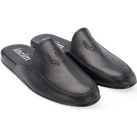 Resim Viper Erkek Siyah Lüks Rahat Hafif Konforlu Misafir Ev Terliği Siyah 