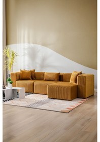 Resim Katt Modüler Ekstra Rahat İskeletli Koltuk 3 Lü 10 Renk Hardal 